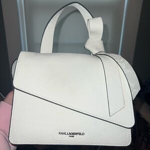 white Karl Lagerfeld crossbody
